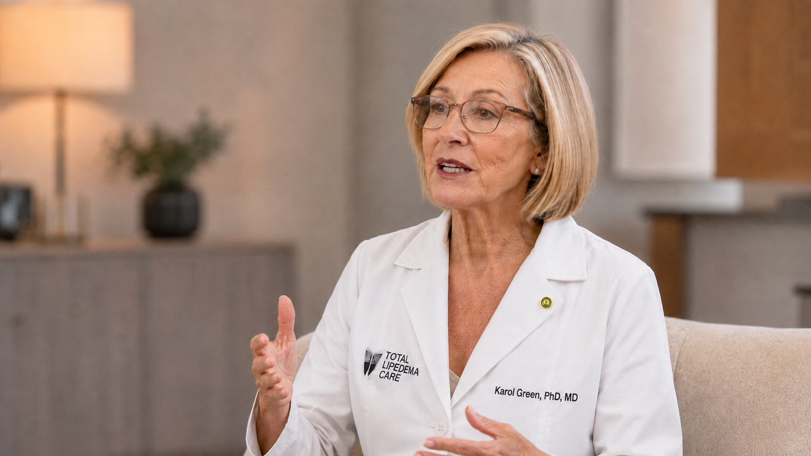 Dr. Karol Green with a Brazilian pineapple core on the table